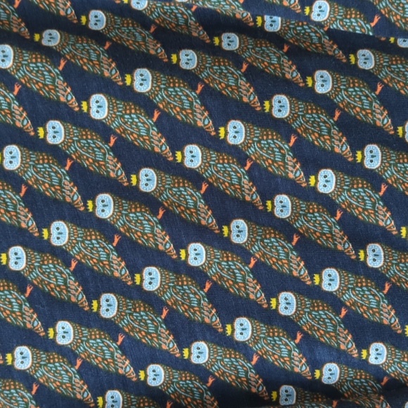 Boden Navy Regal Owl Penny Jersey Dress Size 8L - Picture 2 of 6